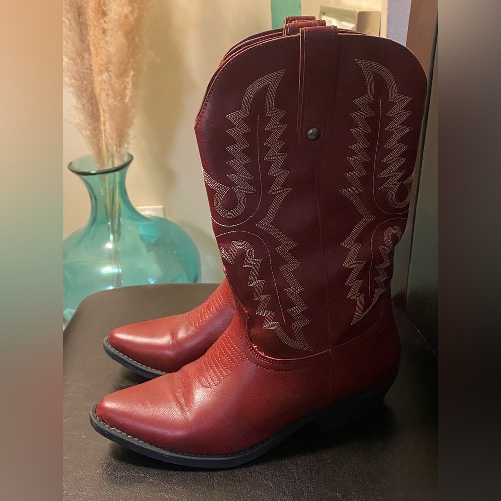 Me Too Red Western Boots
